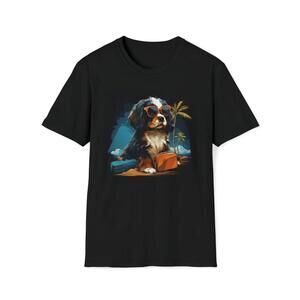 Beachside Monarch The Sun Kissed Spaniel On Softstyle Unisex Tee